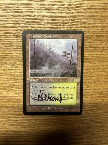 Llanowar wastes signed - llanowar, rob